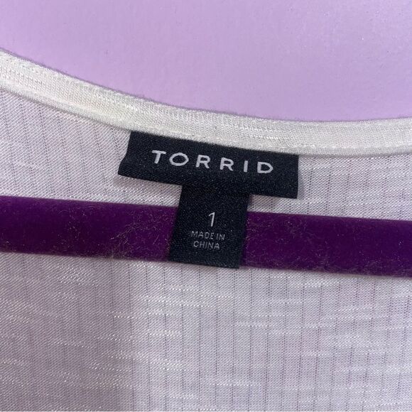Torrid White Babydoll Blouse Top Women Size 1X Cottagecore Boho Soft Girl Casual - Picture 4 of 9